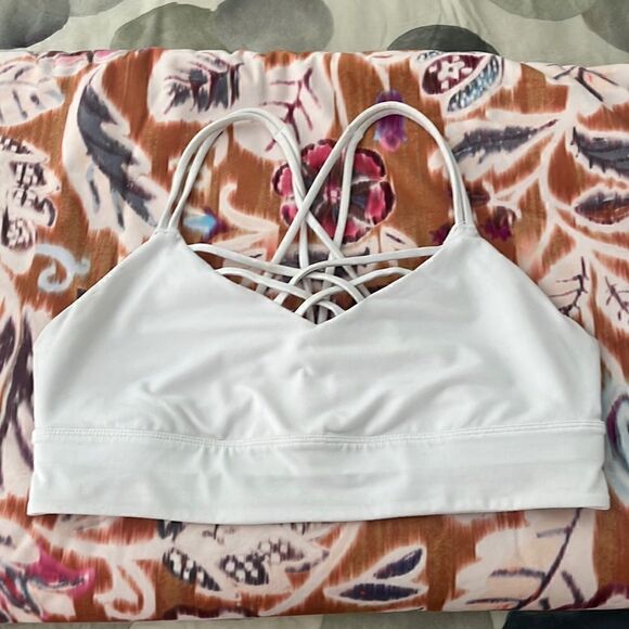 Joy Lab white strappy athletic bra (Target) size M EUC - Picture 1 of 3
